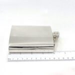 Plain Rectangular Hip Flask Finished In 925 English Hallmarked Sterling Silver 3 Plain Rectangular Hip Flask Finished In 925 English Hallmarked Sterling Silver