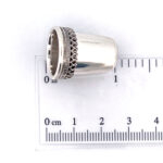 Plain And Patterned Thimble Victorian Style Finished In 925 English Hallmarked Sterling Silver