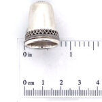 Plain And Patterned Thimble Victorian Style Finished In 925 English Hallmarked Sterling Silver