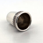 Plain And Patterned Thimble Victorian Style Finished In 925 English Hallmarked Sterling Silver
