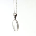 Small Oval Locket On Curb Chain, Finished In 925 English Hallmarked Sterling Silver 1 Small Oval Locket On Curb Chain, Finished In 925 English Hallmarked Sterling Silver