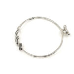 Snake Cuff Bangle Art Deco Style With Marcasite, finished in 925 English Hallmarked Sterling Silver