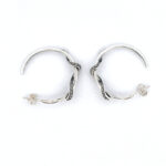 Snake Hoop Earrings Art Deco Style Set With Marcasite Finished In 925 English Hallmarked Sterling Silver 4 Snake Hoop Earrings Art Deco Style Set With Marcasite Finished In 925 English Hallmarked Sterling Silver