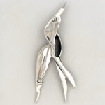 Swallow Pin Brooch With Enamel And Marcasite Finished In 925 English Hallmarked Sterling Silver