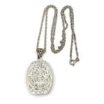 Two Tone Floral Design Pendant With Gold Plating Finished In 925 English Hallmarked Sterling Silver