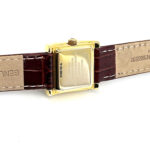 Diamond Set Rectangular Watch With Brown Leather Strap Finished In 925 English Hallmarked Sterling Silver 5 Diamond Set Rectangular Watch With Brown Leather Strap Finished In 925 English Hallmarked Sterling Silver