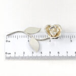 Wedding Rose Table Decoration Finished In 925 English Hallmarked Sterling Silver