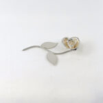 Wedding Rose Table Decoration Finished In 925 English Hallmarked Sterling Silver