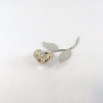Wedding Rose Table Decoration Finished In 925 English Hallmarked Sterling Silver