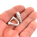 Wrap Around Cufflinks Set With Cubic Zirconia In 925 English Hallmarked Sterling Silver