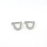 Wrap Around Cufflinks Set With Cubic Zirconia In 925 English Hallmarked Sterling Silver