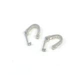 Wrap Around Cufflinks Set With Cubic Zirconia In 925 English Hallmarked Sterling Silver