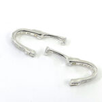 Wrap Around Cufflinks Set With Cubic Zirconia In 925 English Hallmarked Sterling Silver