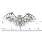 Bat Brooch With Crystals, finished in 925 English Hallmarked Sterling Silver