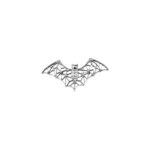 Bat Brooch With Crystals, finished in 925 English Hallmarked Sterling Silver