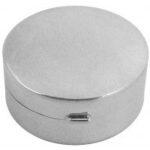 Small Plain Round Pill Box, finished in 925 English Hallmarked Sterling Silver 1 Small Plain Round Pill Box, finished in 925 English Hallmarked Sterling Silver