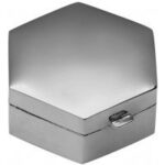 Medium Plain Hexagonal Pill Box finished in 925 English Hallmarked Sterling Silver 1 Medium Plain Hexagonal Pill Box finished in 925 English Hallmarked Sterling Silver