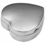 Medium Plain Heart Pill Box, finished in 925 English Hallmarked Sterling Silver 1 Medium Plain Heart Pill Box, finished in 925 English Hallmarked Sterling Silver