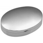 Large Plain Oval Pill Box, finished in 925 English Hallmarked Sterling Silver 1 Large Plain Oval Pill Box, finished in 925 English Hallmarked Sterling Silver