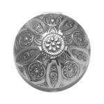 Floral Round Domed Pill Box Victorian Style, finished in 925 English Hallmarked Sterling Silver 1 Floral Round Domed Pill Box Victorian Style, finished in 925 English Hallmarked Sterling Silver
