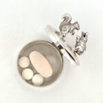 Dancing Squirrel and Hippo Pill Box 925 Sterling Silver English Hallmarks Ari D Norman