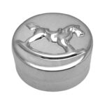 Rocking Horse Motif Pill Box, Finished In 925 English Hallmarked Sterling Silver 1 Rocking Horse Motif Pill Box, Finished In 925 English Hallmarked Sterling Silver
