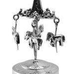 Merry Go Round on Round Pill Box, Finished In 925 English Hallmarked Sterling Silver 1 Merry Go Round on Round Pill Box, Finished In 925 English Hallmarked Sterling Silver