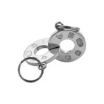 Feature Hallmark Double Keyring With Interlocking Mechanism In 925 English Hallmarked Sterling Silver