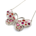 Butterfly Choker Necklace with Sparkling Czech Crystals – Rhodium Plated 8 Butterfly Choker Necklace with Sparkling Czech Crystals – Rhodium Plated