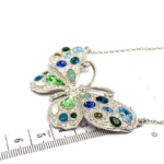 Butterfly Choker Necklace with Sparkling Czech Crystals – Rhodium Plated