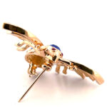 Bee Brooch With Sparkling Czech Crystals | Gold Plated