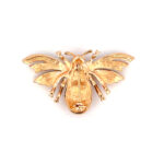 Bee Brooch With Sparkling Czech Crystals | Gold Plated