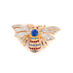 Bee Brooch With Sparkling Czech Crystals | Gold Plated