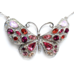 Butterfly Choker Necklace with Sparkling Czech Crystals – Rhodium Plated 3 Butterfly Choker Necklace with Sparkling Czech Crystals – Rhodium Plated