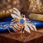 Bee Brooch With Sparkling Czech Crystals | Gold Plated