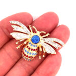 Bee Brooch With Sparkling Czech Crystals | Gold Plated
