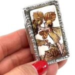 Autumn Flower Fairy 925 Sterling Silver Enamel Pill Box 3 Autumn Flower Fairy 925 Sterling Silver Enamel Pill Box