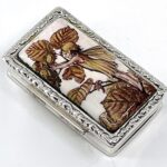 Autumn Flower Fairy 925 Sterling Silver Enamel Pill Box 7 Autumn Flower Fairy 925 Sterling Silver Enamel Pill Box