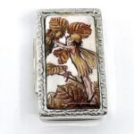 Autumn Flower Fairy 925 Sterling Silver Enamel Pill Box 1 Autumn Flower Fairy 925 Sterling Silver Enamel Pill Box