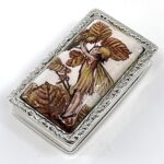 Autumn Flower Fairy 925 Sterling Silver Enamel Pill Box 8 Autumn Flower Fairy 925 Sterling Silver Enamel Pill Box