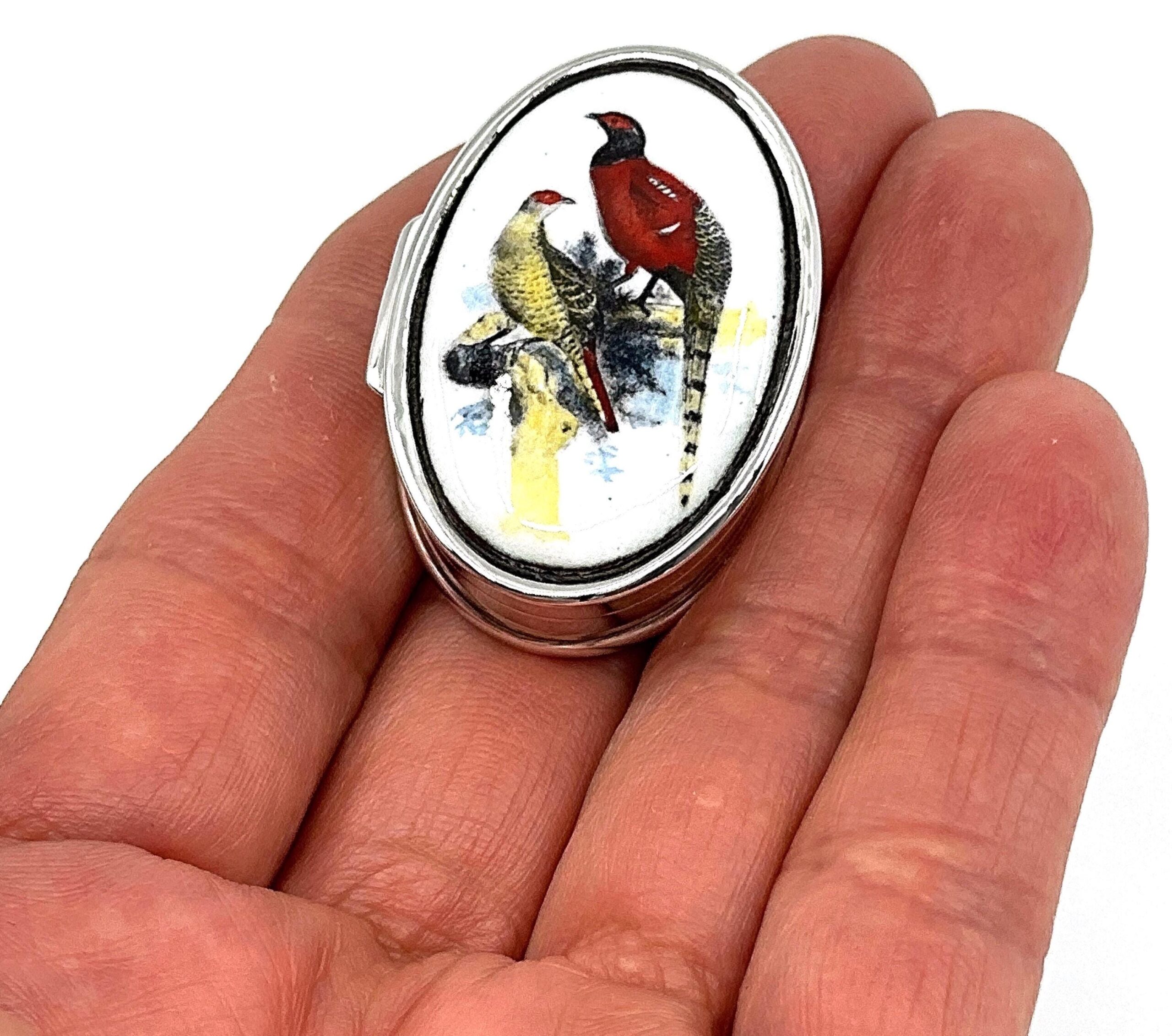 il-fullxfull.7059307318-en5v-il-fullxfull.7059307318-en5v.jpg Sterling Silver Pheasant and Grouse Enamel Pill Box