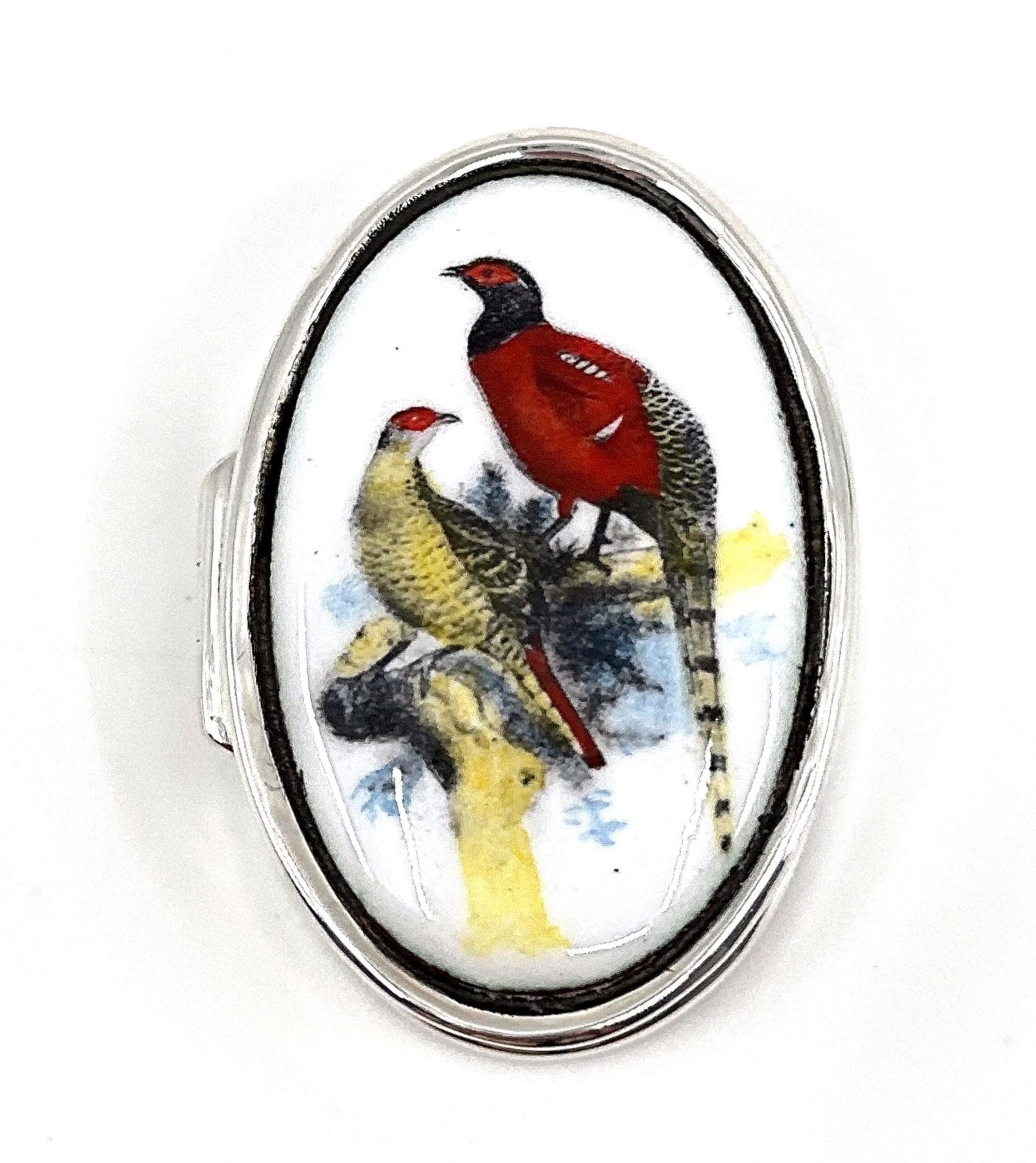 il-fullxfull.7107257787-obhx-il-fullxfull.7107257787-obhx.jpg Sterling Silver Pheasant and Grouse Enamel Pill Box