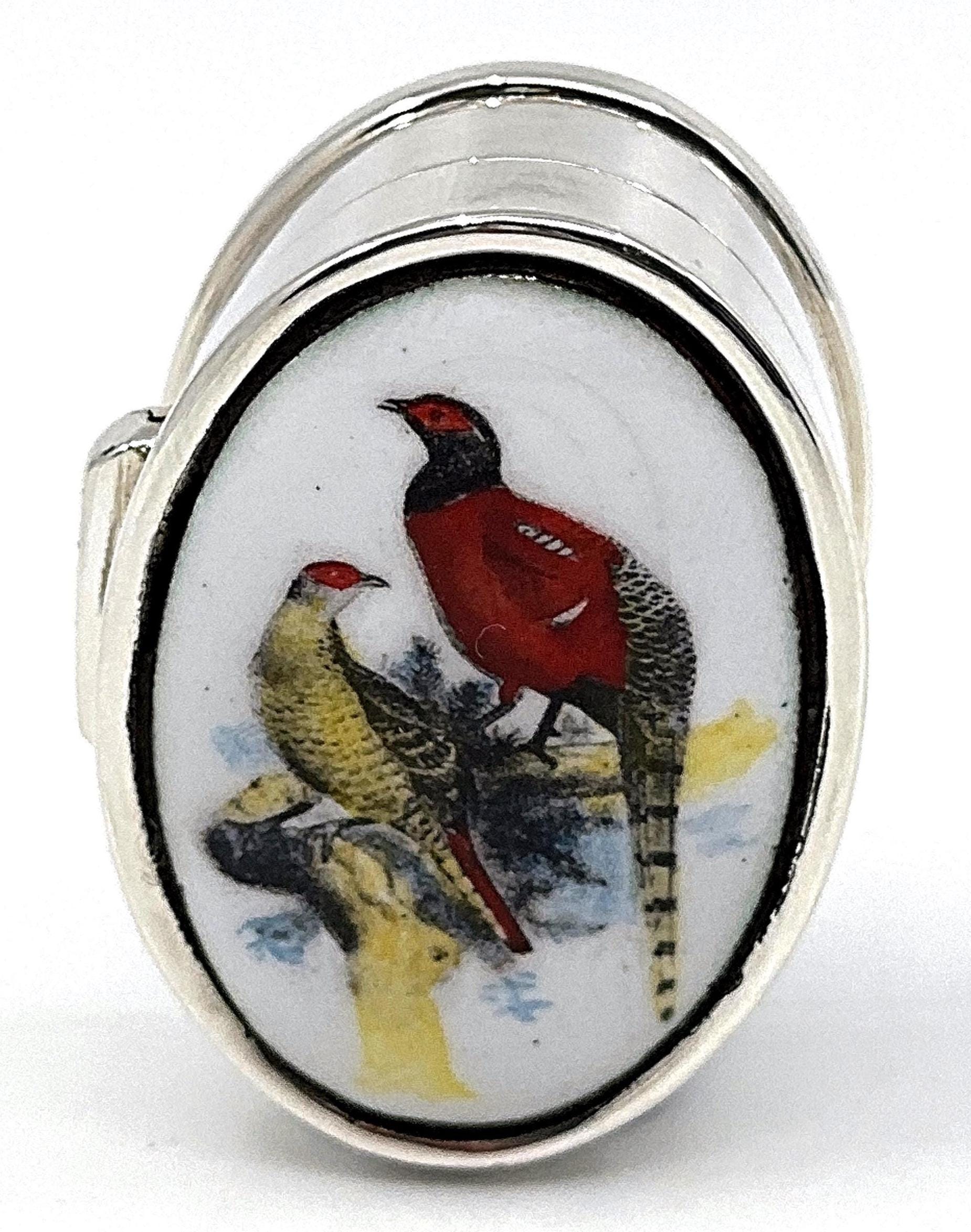 il-fullxfull.7107264281-3niw-il-fullxfull.7107264281-3niw.jpg Sterling Silver Pheasant and Grouse Enamel Pill Box