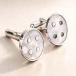 Sterling Silver Mother of Pearl Cufflinks and Studs