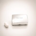 Hand-Painted Robin Enamel Sterling Silver Pill Box