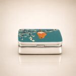 Hand-Painted Robin Enamel Sterling Silver Pill Box 7 Hand-Painted Robin Enamel Sterling Silver Pill Box