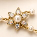 Gold-Tone Swarovski Crystal & Pearl Floral Y Necklace