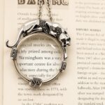 Sterling Silver Panther Magnifying Glass Loupe Pendant