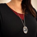 Sterling Silver Panther Magnifying Glass Loupe Pendant