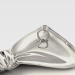 Sterling Silver Sculptural Bow Tie Choker Necklace